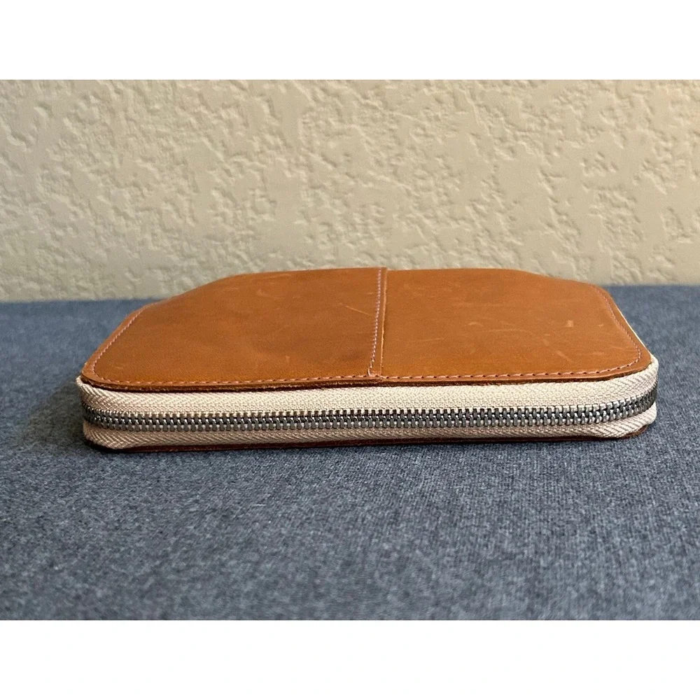 This Is Ground Mod Leather Organizer Toffee Brown Zip Case Insert Notebook